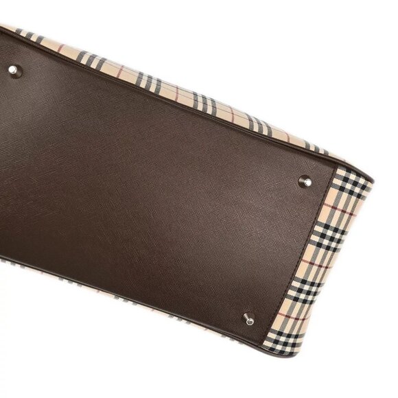 Burberry Beige Brown Burberry Check 2way Handbag - Picture 5 of 10